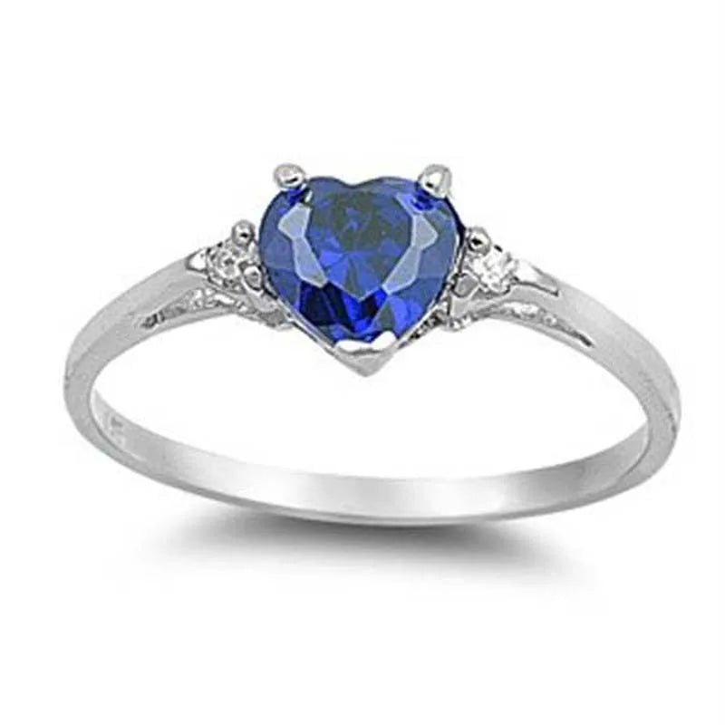 Huitan Mood Ring with Lovely Heart Design Brilliant CZ Prong Setting Silver Plated Best Christmas New Year Gift Rings for Women BEAUTY ABAYA BOUTIQUE