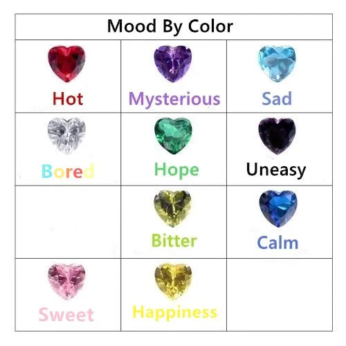 Huitan Mood Ring with Lovely Heart Design Brilliant CZ Prong Setting Silver Plated Best Christmas New Year Gift Rings for Women BEAUTY ABAYA BOUTIQUE