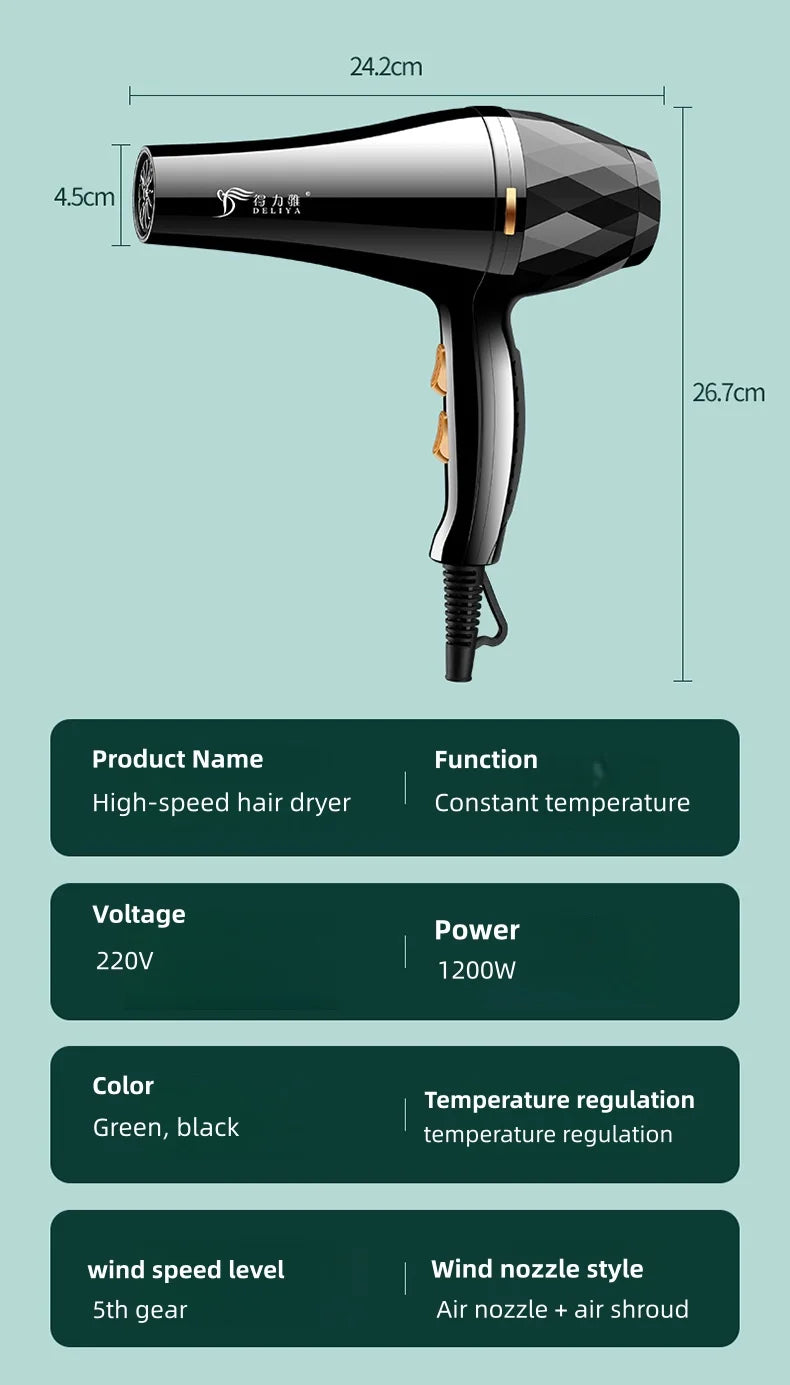 New High Wind Power Hair Dryer With Hot And Cold Constant Temperature Quick Drying Hood, Household Hair Salon Hair Dryer Tube BEAUTY ABAYA BOUTIQUE